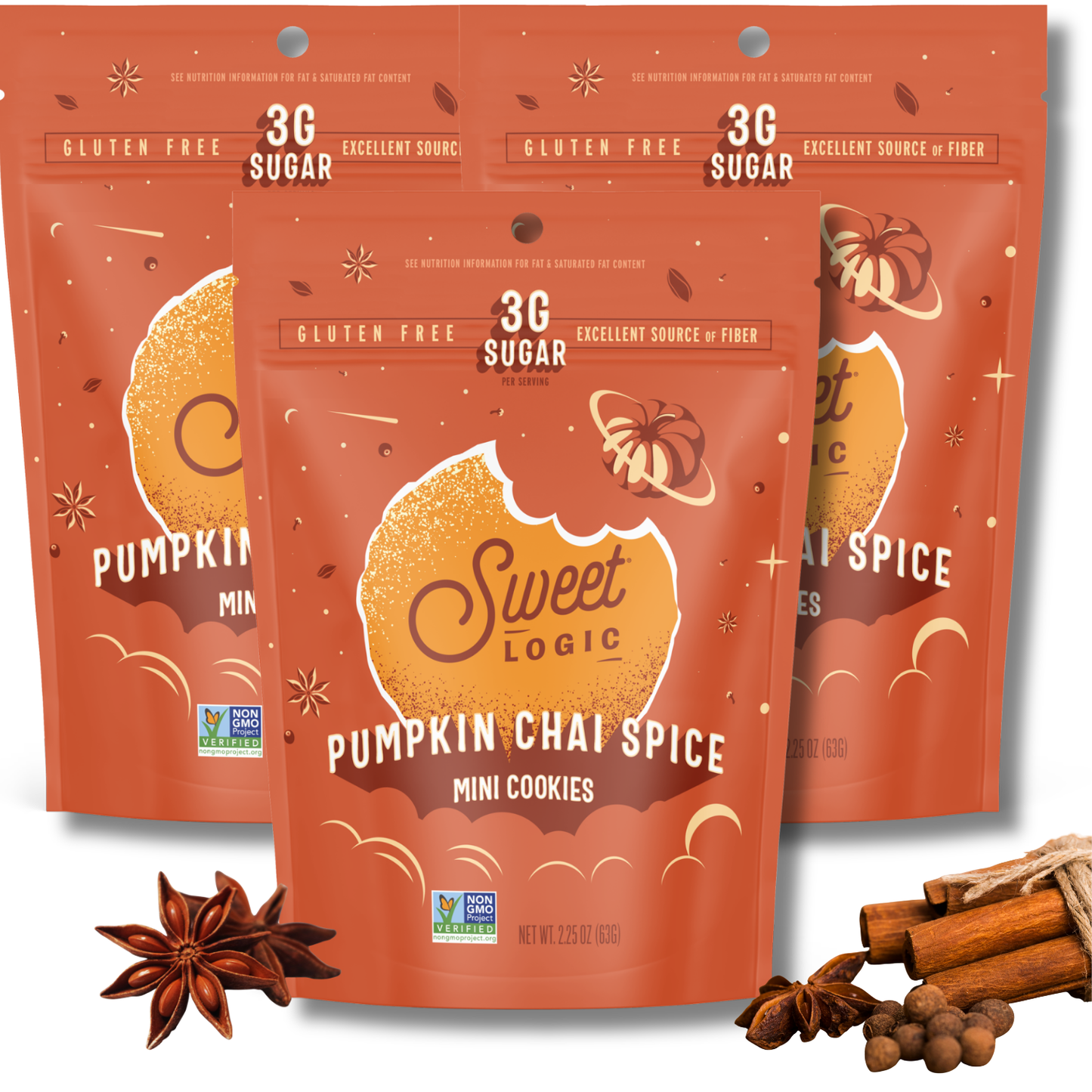 Pumpkin Chai Mini-Cookies (6-Pack)