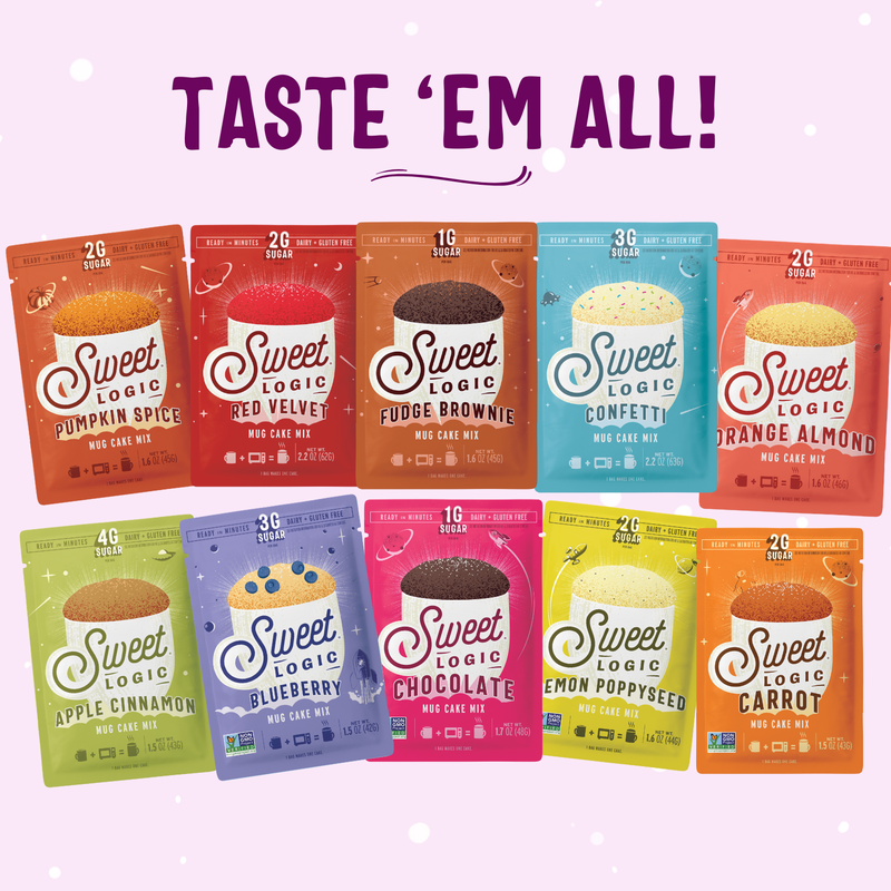High Protein, Low Sugar Breakfast Variety Pack Mug Muffins Low Carb Gluten Free