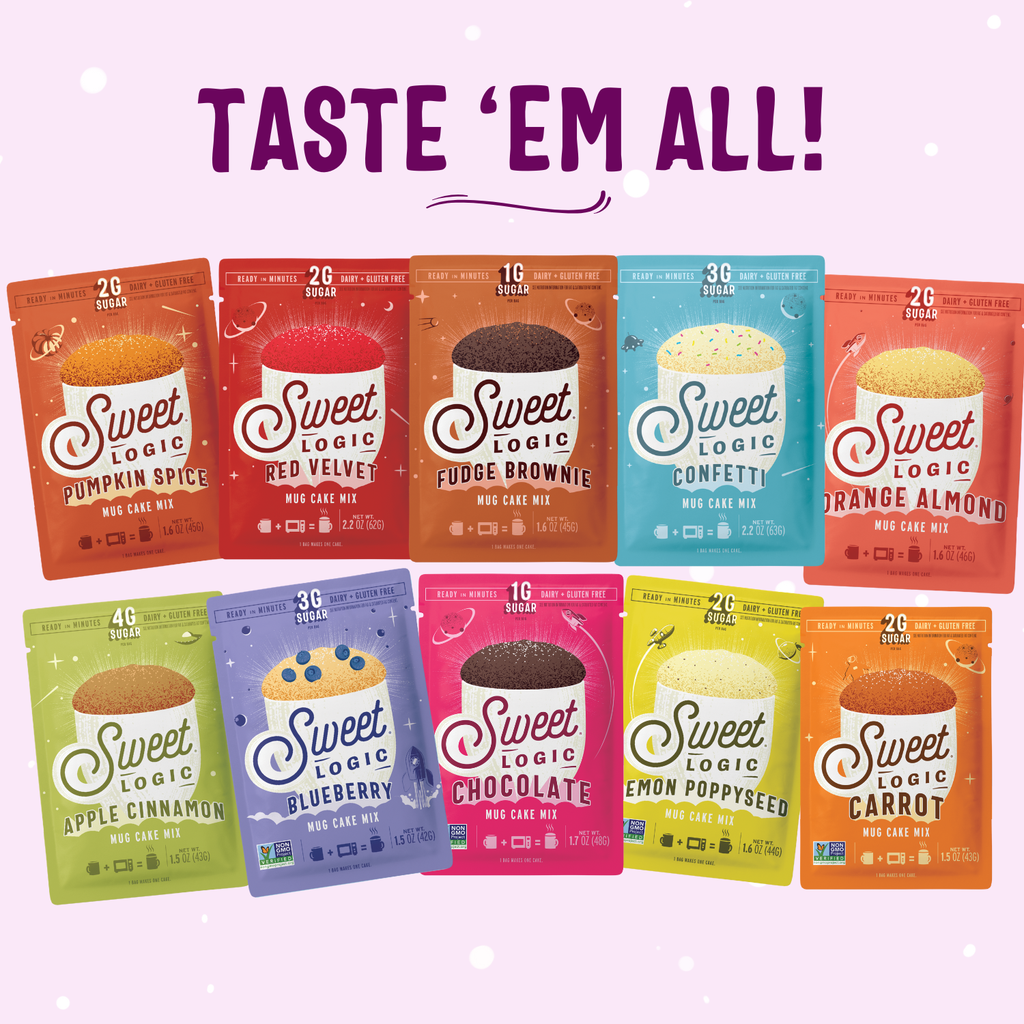 Sweet Logic Gluten Free Protein Carrot Cake Mug Cake Mixes - 4ct/1.5oz