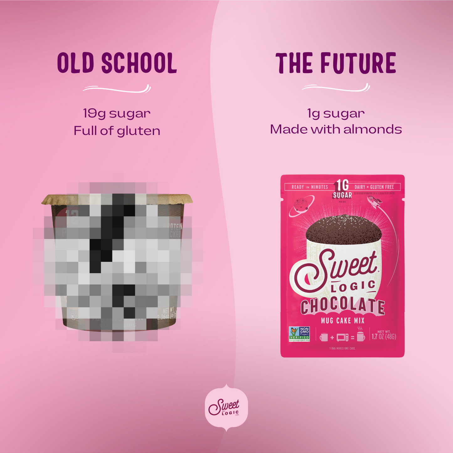 Keto Chocolate Mug Cake (4-Pack) Low Carb, Low Sugar, Gluten Free