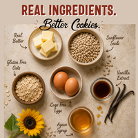 Sweet Logic Mini Cookies - Chocolate Chip Cookies - Nut Free - Gluten Free Snacks - Keto - High Fiber - Non-GMO - Low Sugar - Low Carbs - Diabetic & Gut Friendly Desserts