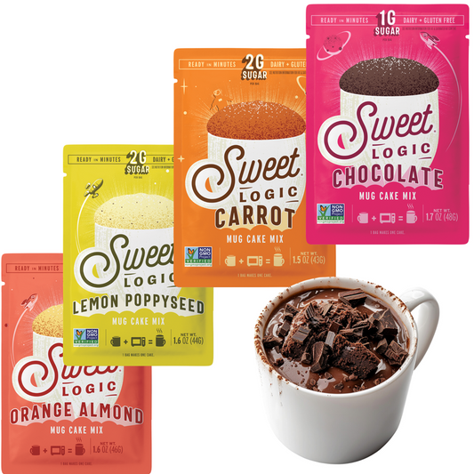 Sweet Logic Gluten Free Protein Chocolate Cake Mug Cake Mixes - 4ct/1.7oz