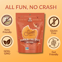 Sweet Logic Mini Cookies - Pumpkin Chai Spice - Nut Free - Gluten Free - Keto - High Fiber - Non-GMO - Low Carbs - Low Sugar (3-pack)