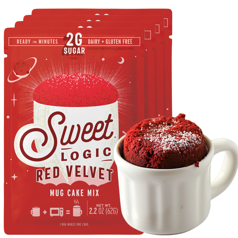 Keto Red Velvet Mug Cake  (4-Pack) Low Carb, Low Sugar, Gluten Free