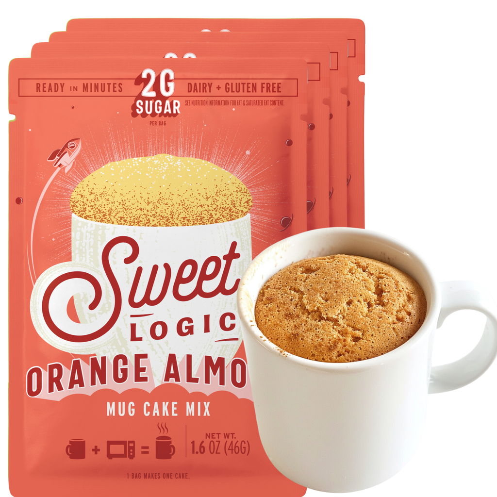 Keto Orange Almond Mug Cake (4-Pack) Low Carb, Low Sugar, Gluten Free