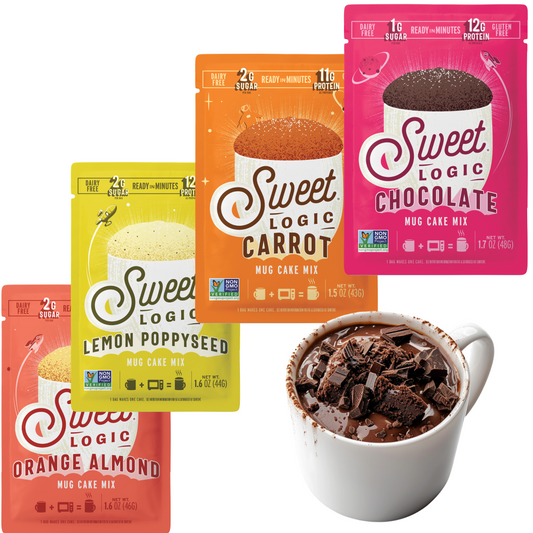 High Protein, Low Sugar Mug Cake Mixes - Gluten Free Keto Snack - Variety Pack