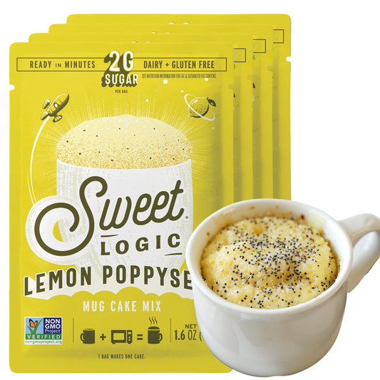 Sweet Logic Gluten Free Protein Lemon Poppyseed Muffin Mug Cake Mixes - 4ct/1.6oz