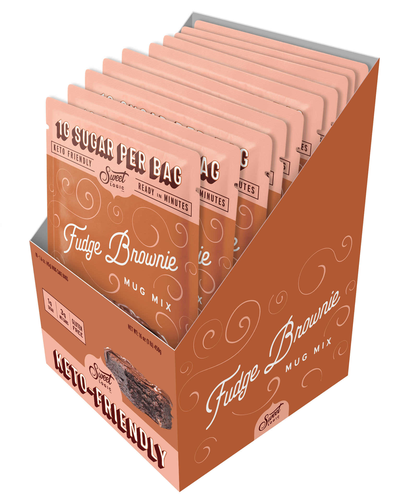 Brownie Vegan Keto Mug Cake (10-Pack) - Retail Box