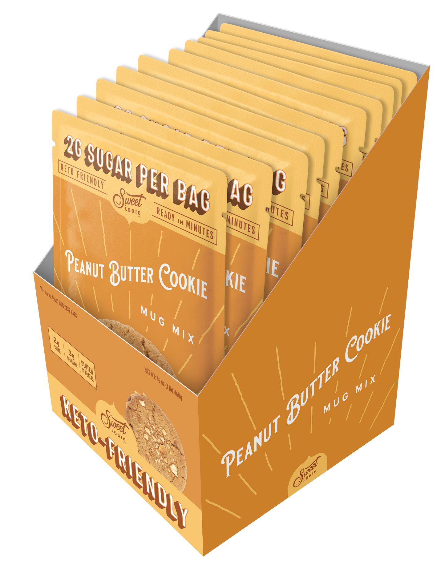 PB Cookie Vegan Keto Mug Cake (10-Pack) - Retail Box