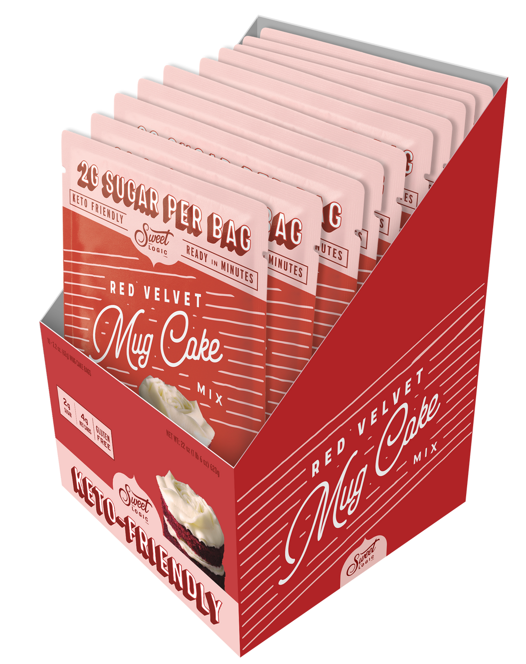Red Velvet Keto Mug Cake (10-Pack) - Retail Box
