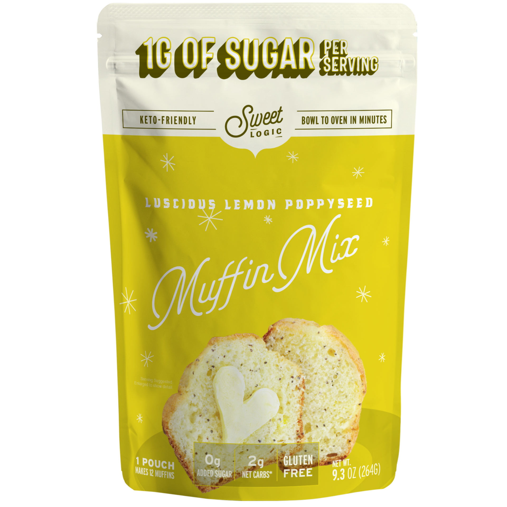 Keto Lemon Poppyseed Baking Mix (1-Pack) Low Carb, Low Sugar