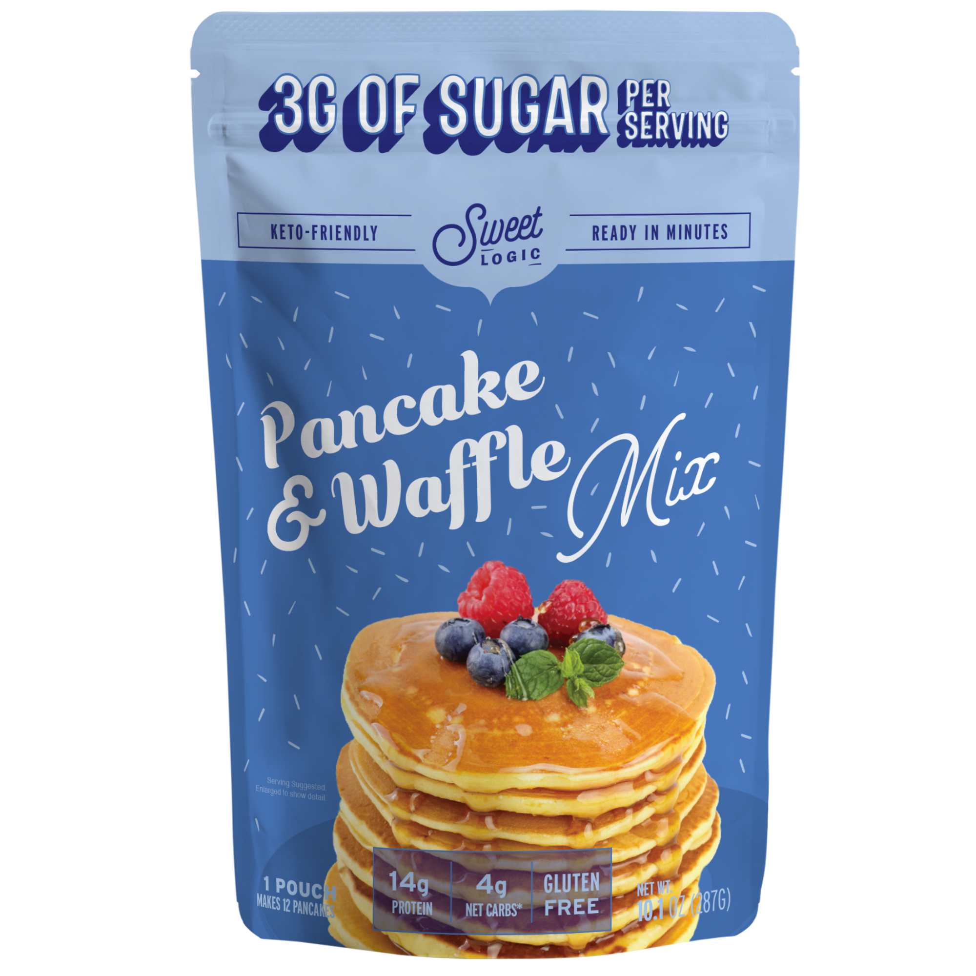 Keto Pancake and Waffle Mix (1-Pack) Low Carb, Low Sugar, Diabetic Friendly, Gluten Free